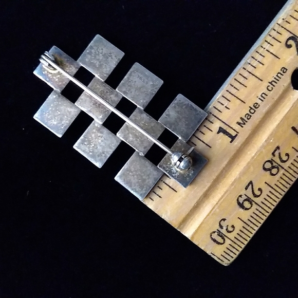 c1960s David Anderson - Norway Sterling Silver Modernist Brooch Pin VINTAGE - Picture 10 of 16